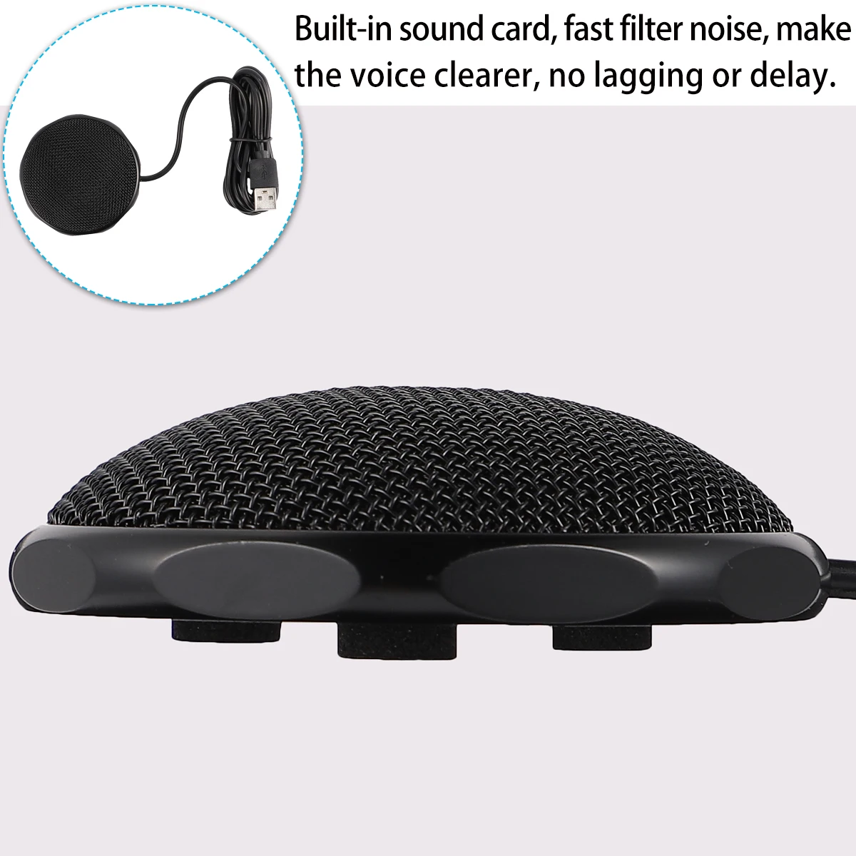 

360 Degree USB Microphone for Computer Conference Omnidirectional Noise Cancelling Meeting Room Video Use
