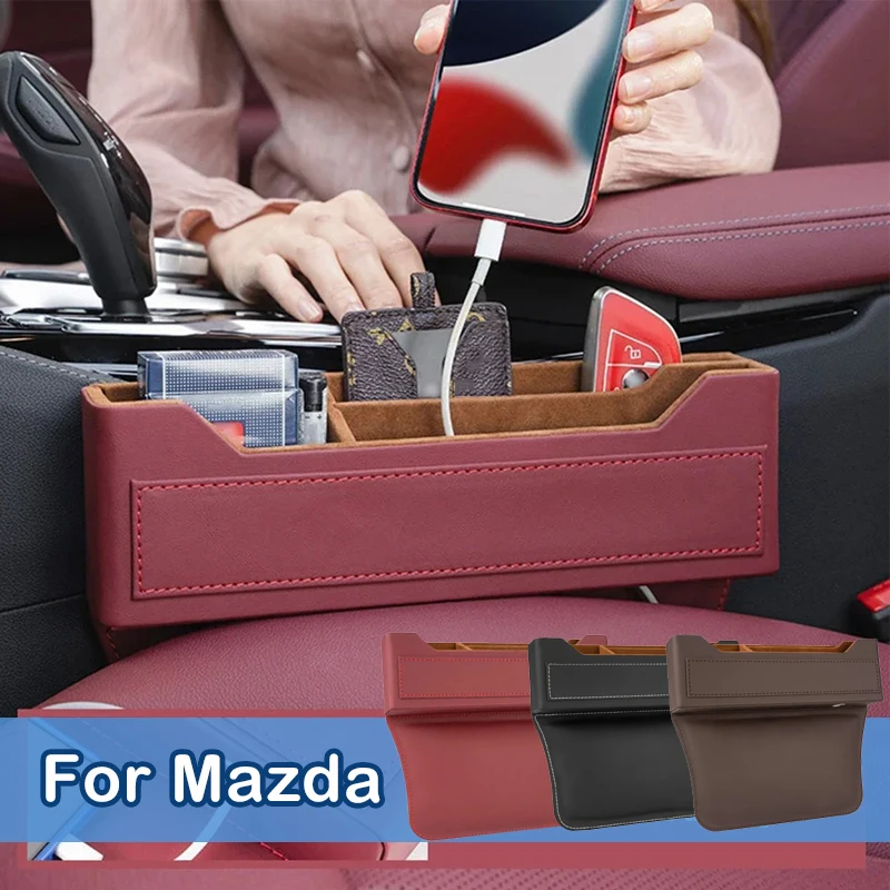 

Multifunction Car Seat Gap Organizer Storage Box Pocket For Mazda CX-30 CX30 DM 2019 2020 2021 22 23 24 25 for Wallet Keys Card