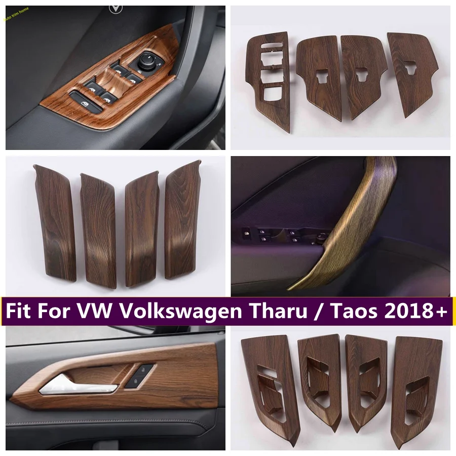 

Window Lift Button Door Handle Bowl Inner Door Sills Cover Trim Fit For VW Volkswagen Tharu / Taos 2018 - 2023 Car Accessories