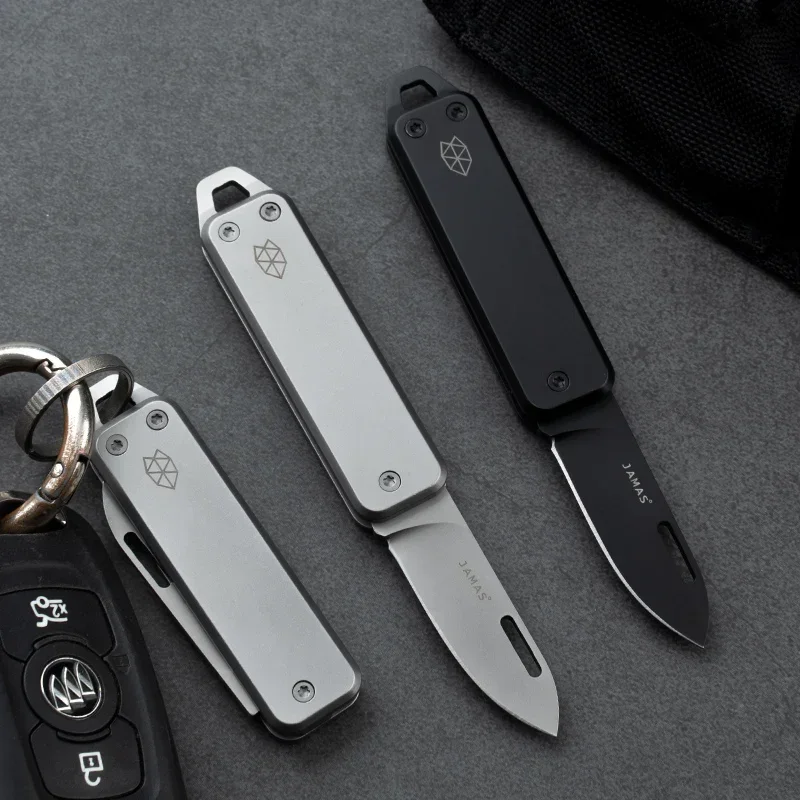 Folding Sharp Outdoor Multi Functional Stainless Steel Mini Home Knife Portable Keychain Fruit Knife Open Box 2024