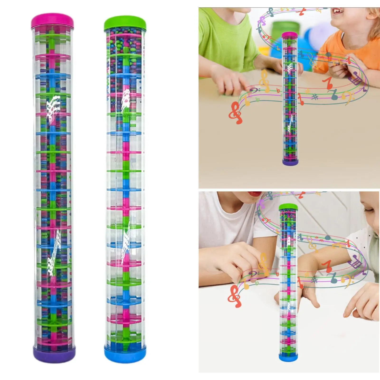 Beaded Rainmaker Infants Musical Toy Sensory Development for Nursery Infants