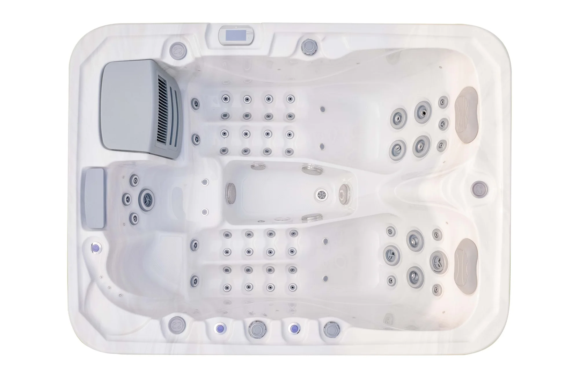 Custom Luxury Small-Sized Modern Design Outdoor Spa Three-Person Whirlpool Hydro Massage Tub
