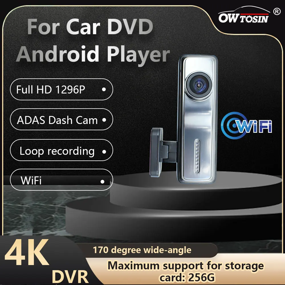 

1296P DashCam 4K WIFI ADAS Car DVR Camera Recorder For Android Radio Player Navigation Unit Auto Voice Alarm Video Recording