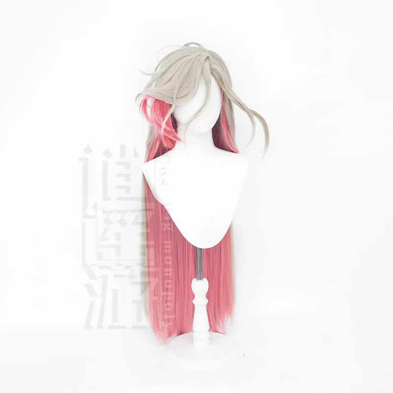 Code: Yuan Zhang He Cosplay Wig Simulation Scalp Top Two-tone Long Straight Halloween Gift