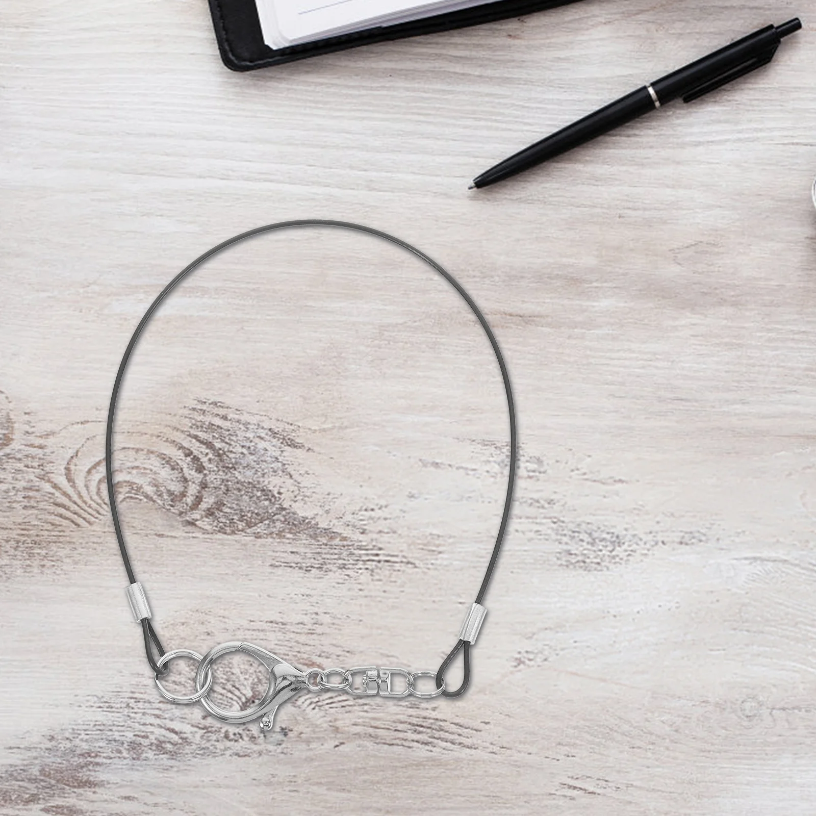 4 шт., держатель для ручки-ручки, поводок для буфера обмена, ремень для сотового телефона, шнур для стилуса, петля, черная цепочка для путешествий