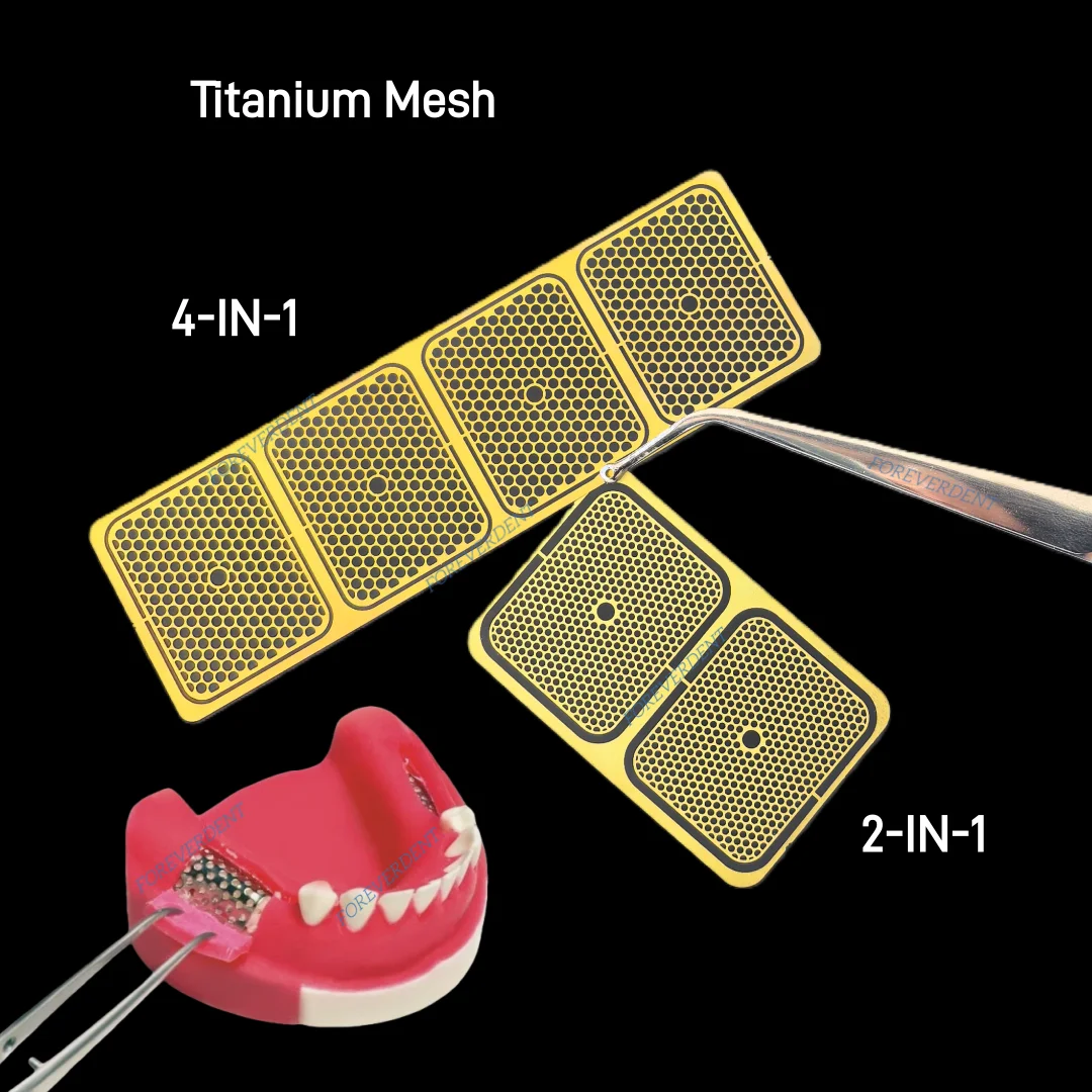 Dental Implant Titanium Mesh 2/4-IN-1 Bone Regeneration Titanium Mesh GBR Dental Flexible and Safety Titanium Mesh Membrane