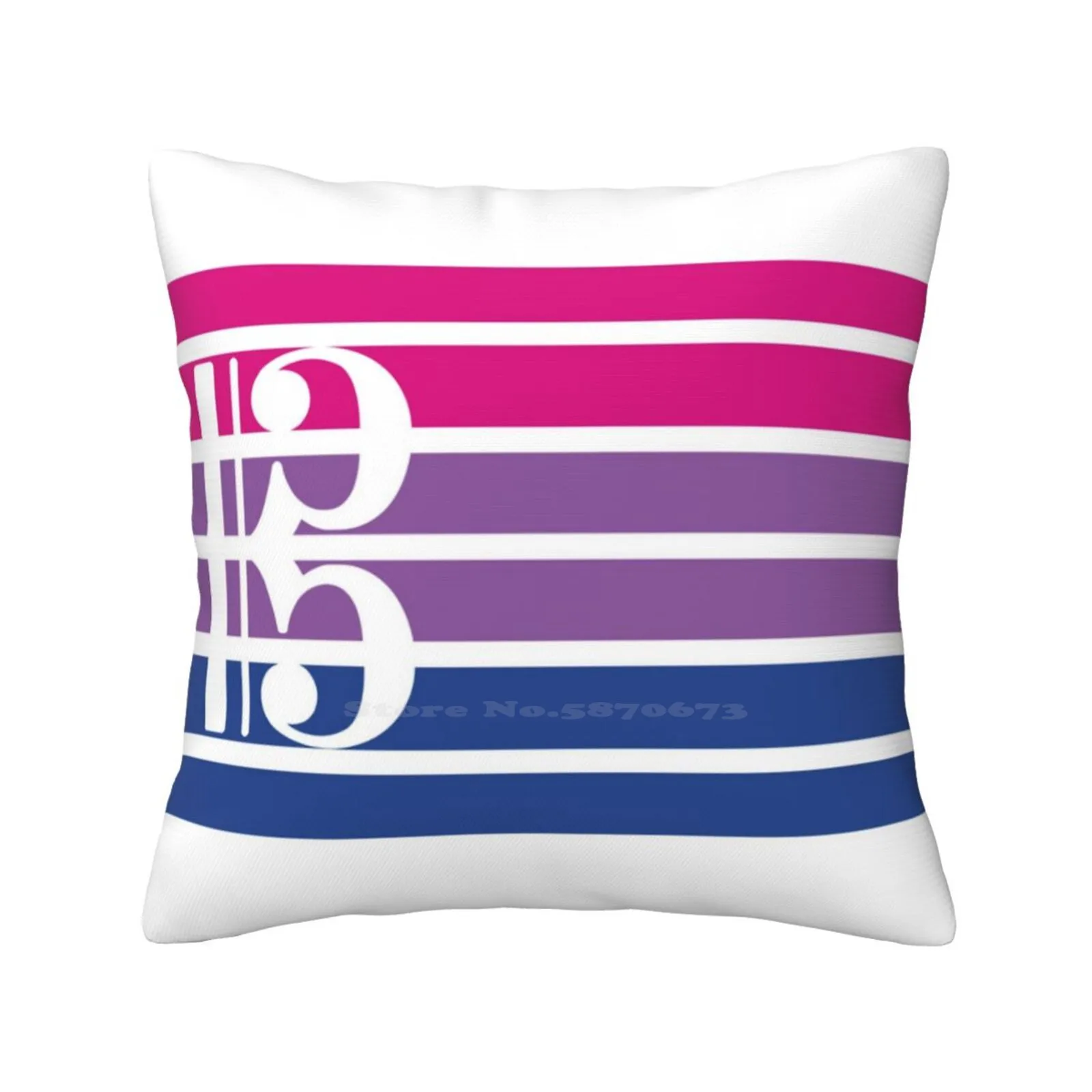 Alto Clef Bi Flag Home Sofa Car Cushion Cover Pillowcase Pride Bisexual Music