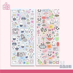 Wakawaka Kawaii Dierenstickers Set Mooie Konijn Dagboek Deco Sticker Panda Sticker Voor Briefpapier Scrapbooking Journal Planner