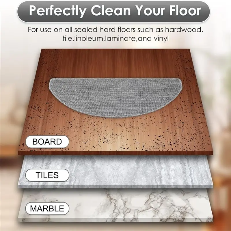 【أساسيات 】قطع غيار قماش ممسحة من الألياف الدقيقة قابلة للغسل لـ Narwal Freo S Robot Vacuum Cleaner Pads Mops