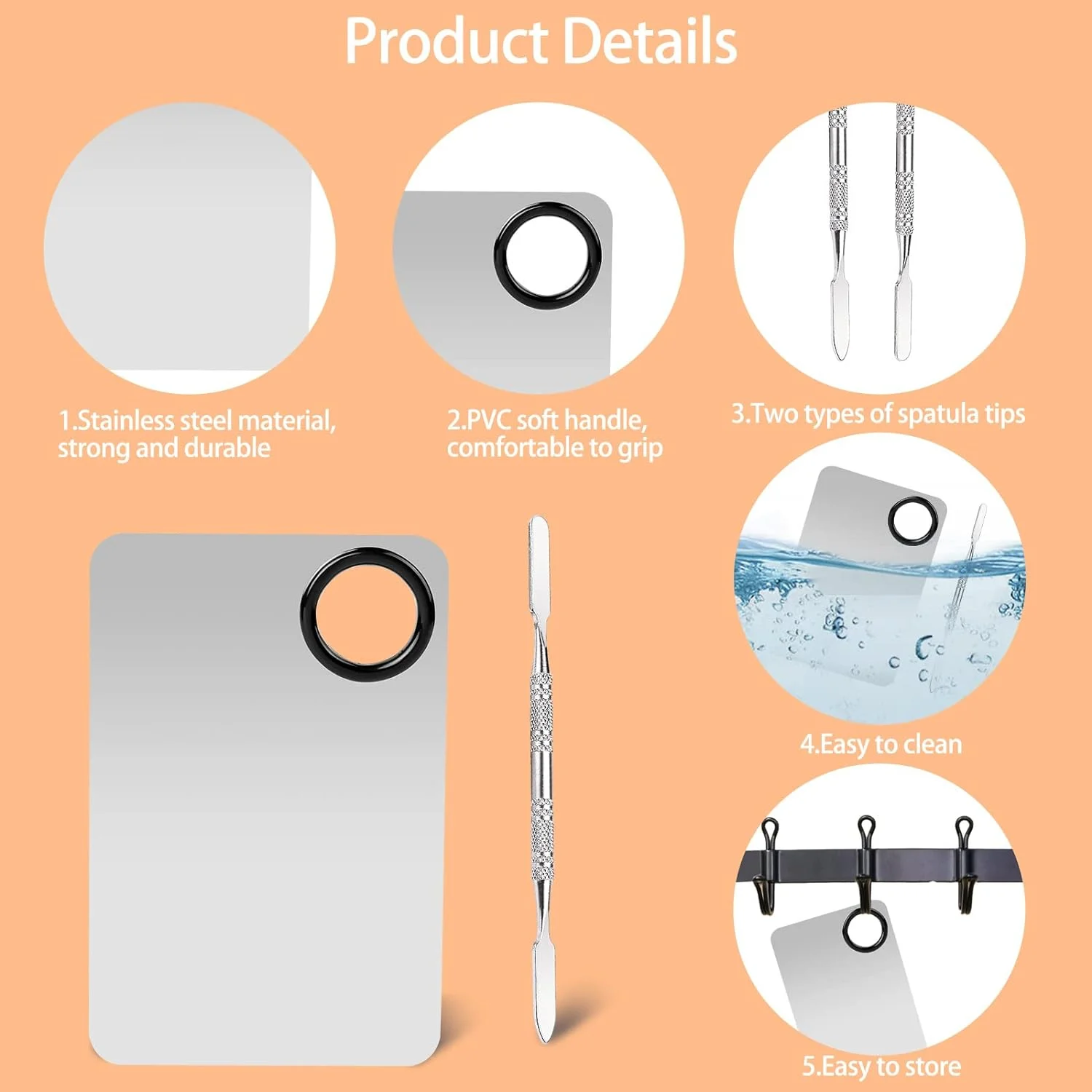 Enhance your flawless makeup application with this luxurious and professional grade mixing palette set. Perfect for expert makeu