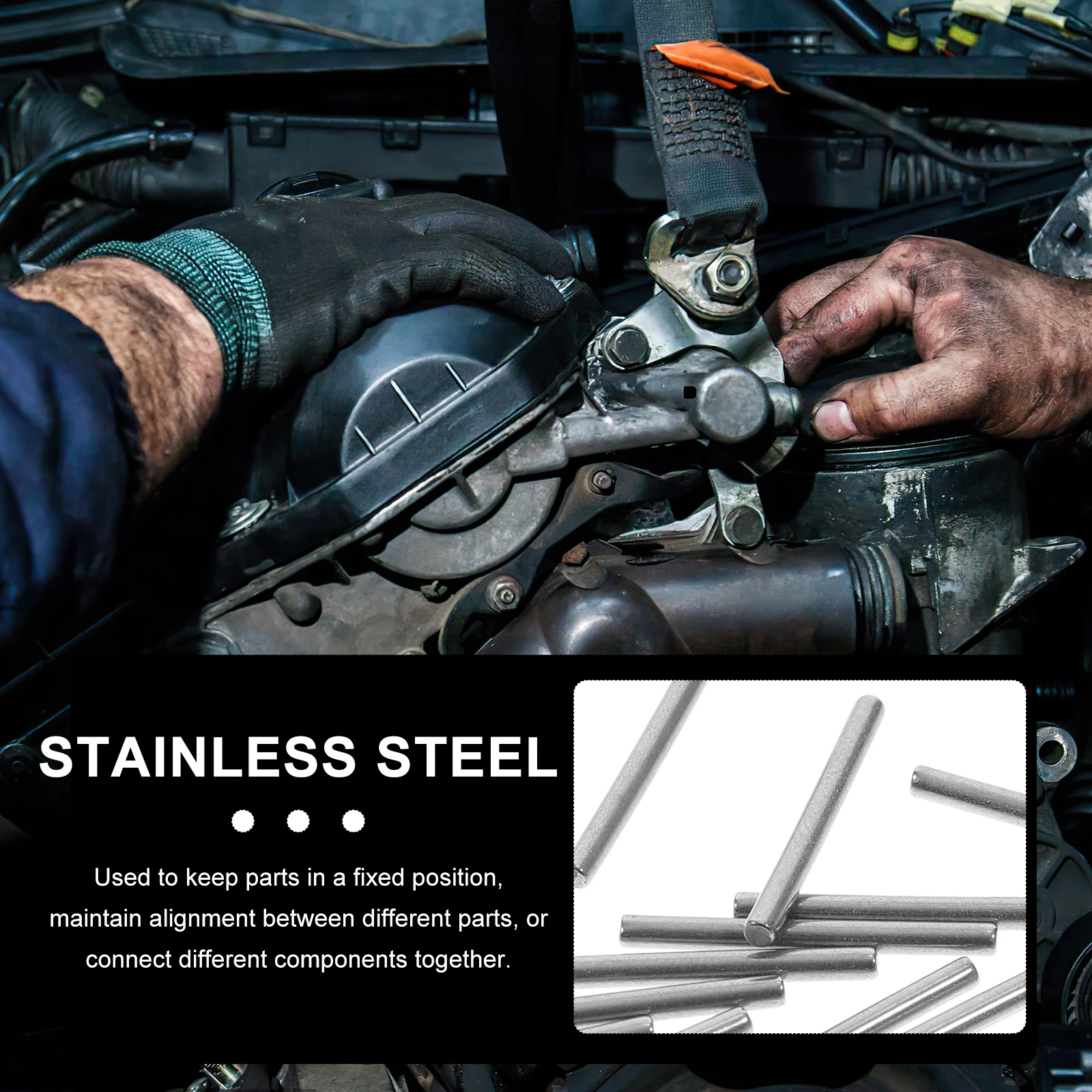 

200pcs Cylindrical Pin Stainless Steel 2Mm Dowel Pin For Furniture Installation Shelf Support Bunk Bed Hardware Bracket Fastener