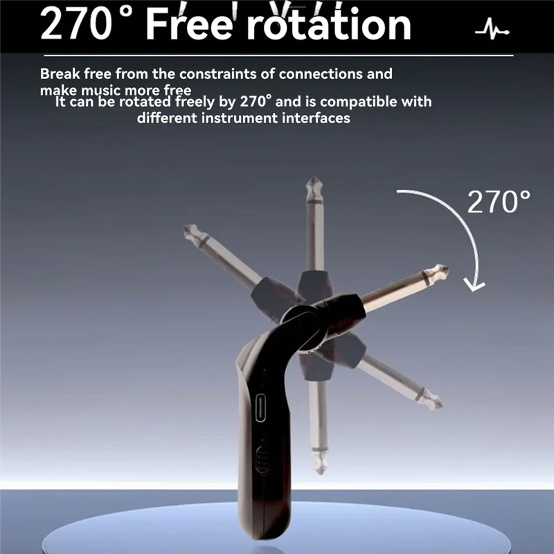 AS95-C01+ 일렉트릭 기타용 호환 충전식 무선 전송 시스템 기타 오디오 송신기 수신기 픽업