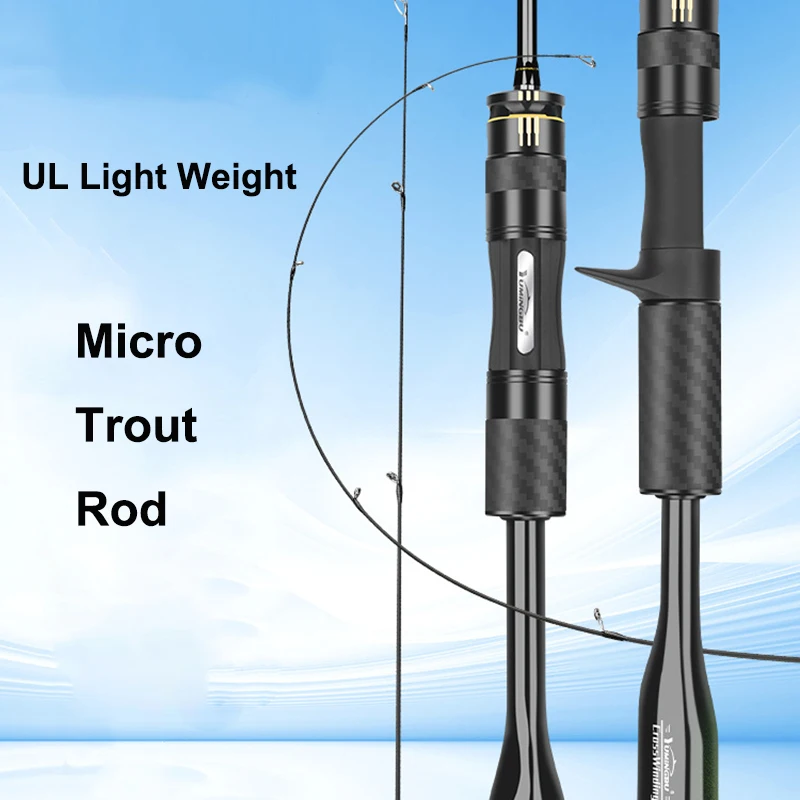 

AI-SHOUYU New Solid Tip Trout Lure Rod UL Power 1.5 1.68m 1.8m Ultralight 1.5-7g 2-6lb Spinning/Casting Rod Probale Fishing Pole