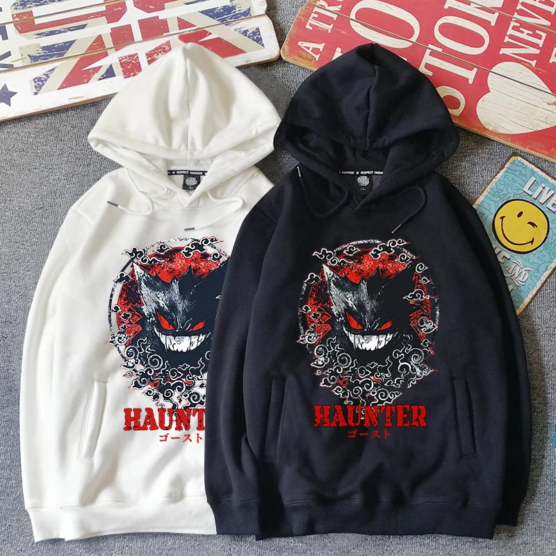 

Autumn and Winter Cashmere Men's and Women's Hoodie Anime Japanese Fashion Couple Coat High Quality Cotton Top