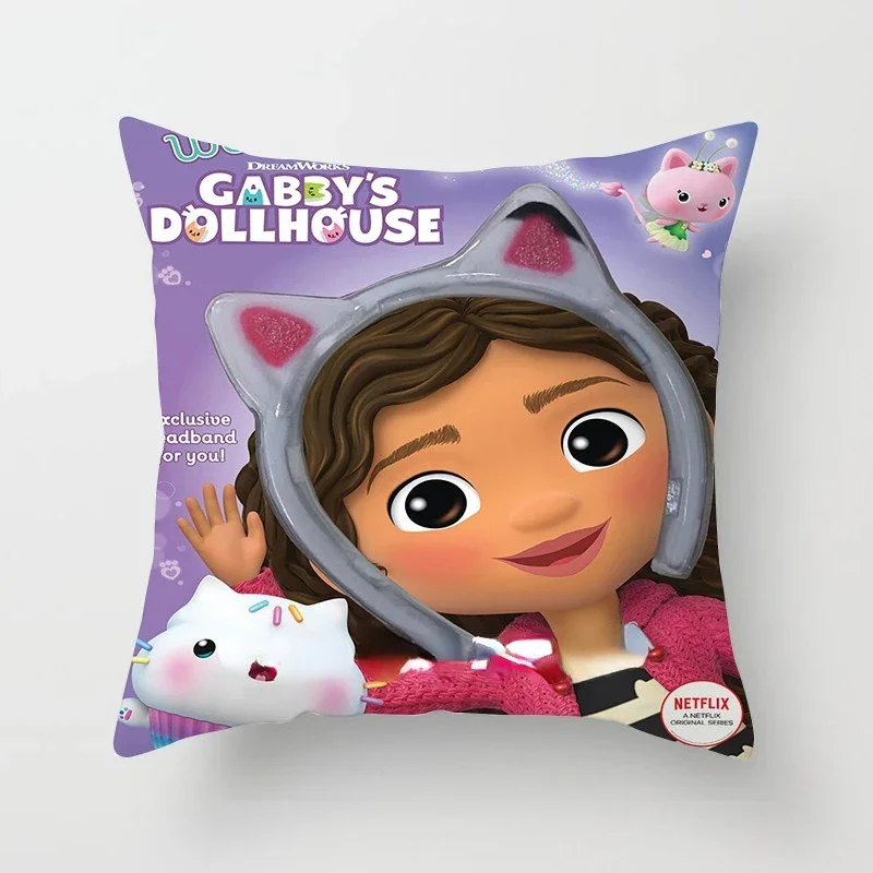 Kids Gabby's Dollhouse Gabby Cats Pillowcase – Decorative Pillow Covers 40x40cm, 45x45cm, 60x60cm