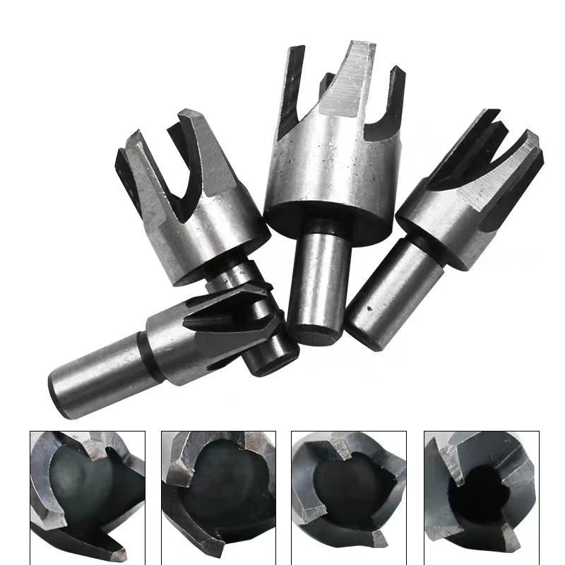 Imagem -04 - Conjunto Plugue de Madeira Cortador Garra Cilindro Tenon Broca Conjunto Reta Cônico Carpintaria Cortiça Broca Ferramenta Corte Faca Peças