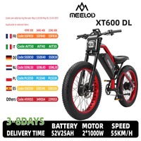 MEELOD XT600DL Adult Electric Bicycle 750W Dual-motor Mountain Electric Bicycle 48V18Ah Dual Lithium Battery 26*4.0 Snow Tires
