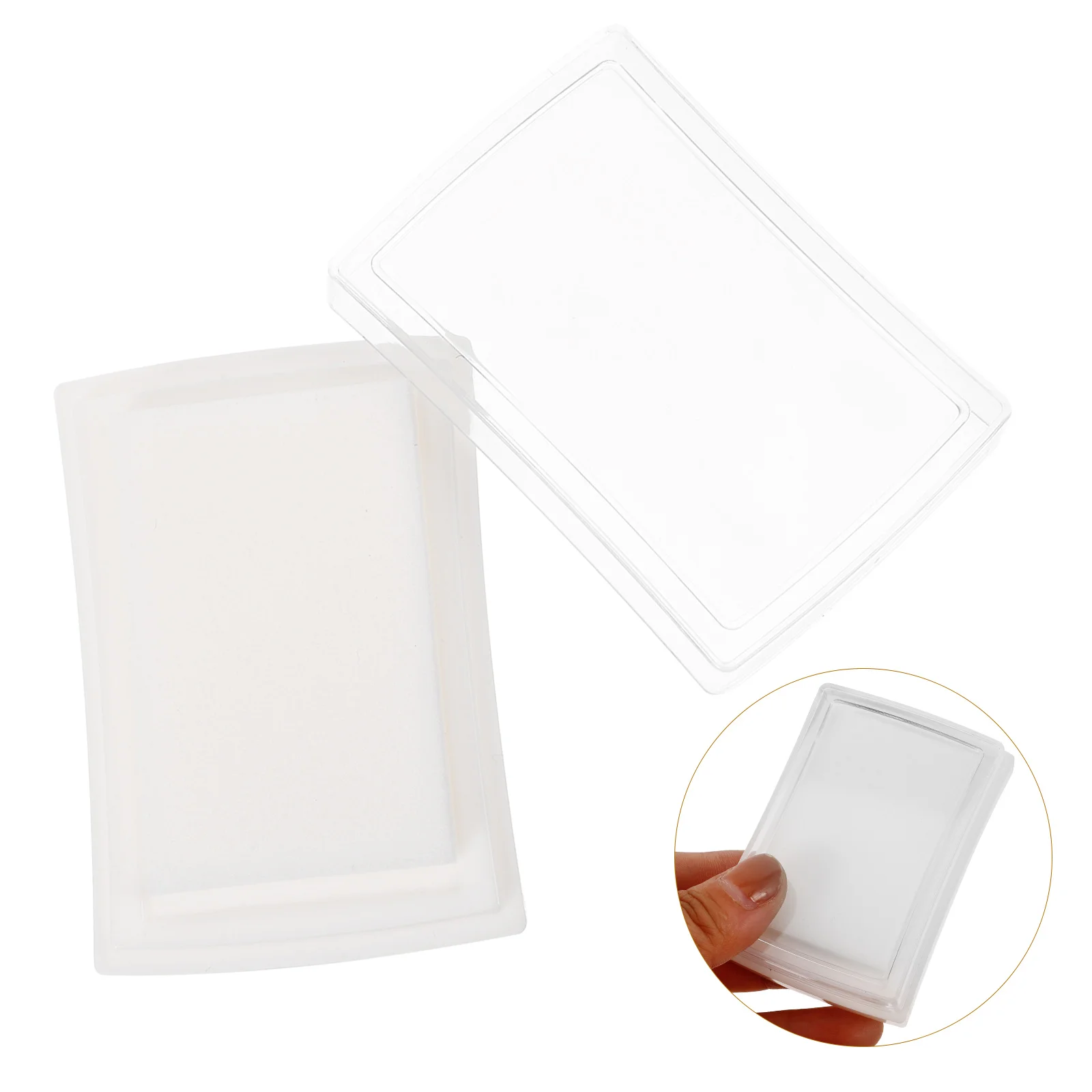 Blank Stamp Pads Ink DIY Sponge High Density Office Supplies Hand Tools 10pcs (concave Waist Pad) Scrapbook Plastic