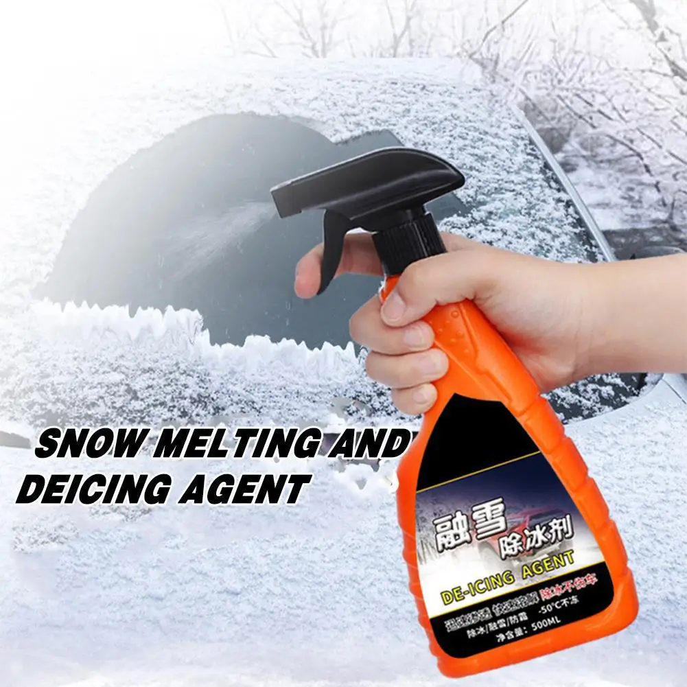 100ml/500ml  Deicing Spray For Car Winter Snow Removal Windshield Anti Frost Universal Multi-Purpose Door Ice Melting Cleaner