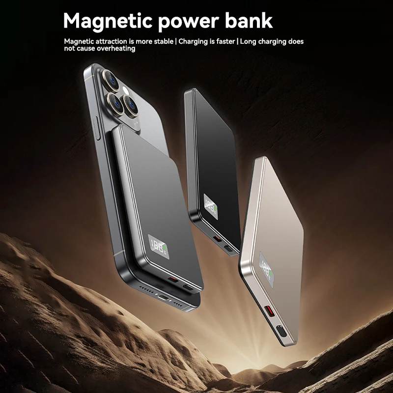 VIVO 500000mAh Wireless Power Bank PD22.5W Super Fast Charging Portable External Battery for Magsafe For Iphone Samsung Huawei