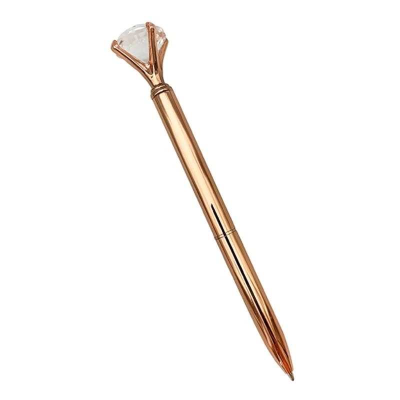 Novelty Diamond Ballpoint Pen Delicate Rotatable Ballpoint Pen Twist to Open Close for Ideal for Teacher Business Women
