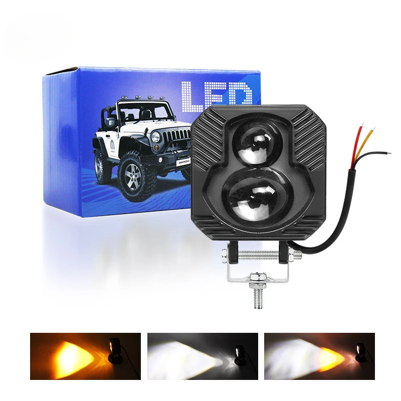 Car Led Spotlight off-Road Vehicle Spotlight Work High Power Far and near Headlight Front Bumper Modification Auxiliary Light