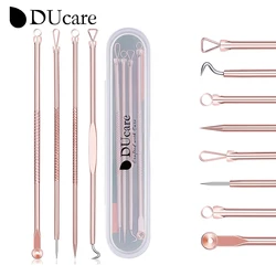 DUcare Make-Up Werkzeuge 4PCS Akne Mitesser Entfernung Nadeln Edelstahl Pickel Komedonen Spot Extractor Reiniger Gesicht Hautpflege