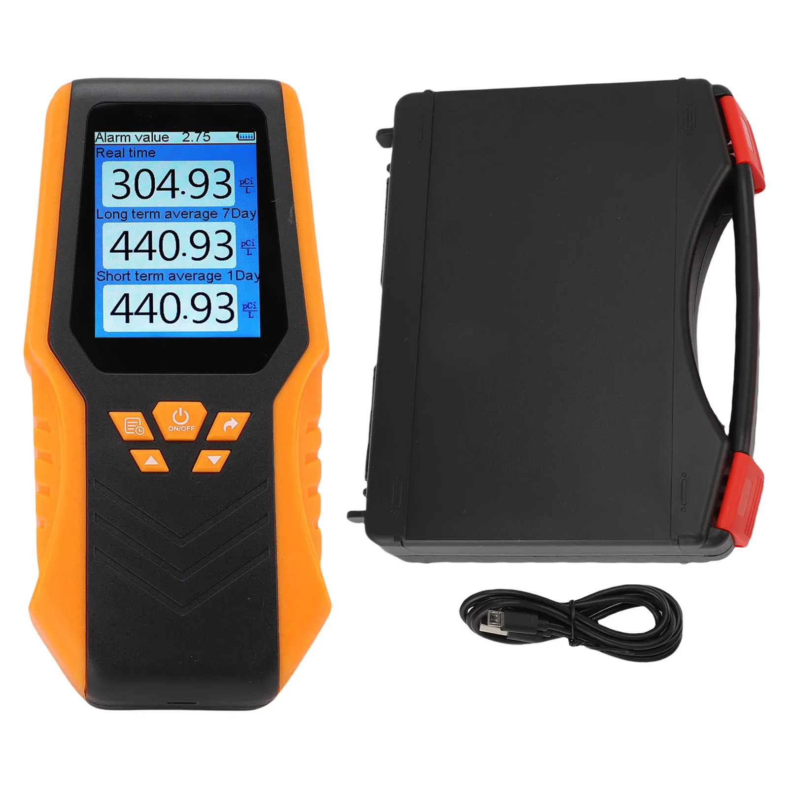 Handheld Radon Detector Accuracy Real Time Long Short Term Average LCD Display Radon Test Kit for Home School Radon Test Kit