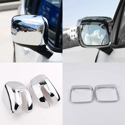 ABS Chrome Rear View Mirror Protection Covers Mirror Eyebrow Shield Cover For Jeep Renegade 2015 2016 2017 Accessories Styling