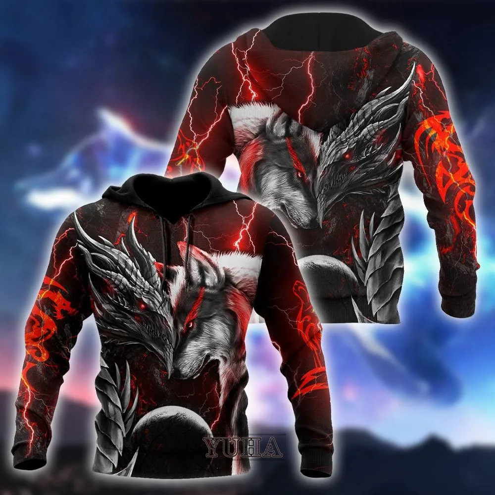 Tattoo and Dungeon Dragon 3D Printed Unisex Deluxe Hoodie Men Sweatshirt Streetwear Pullover Casual Jacket Tracksuit