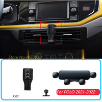 1 Set Car Phone Holder For Volkswagen POLO 2021-2023 Gravity Stand Mounts Support Horizontal Bracket Accessories With Base