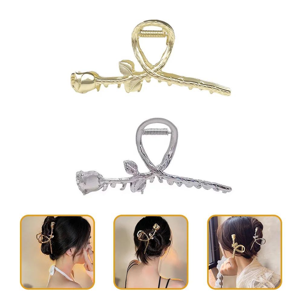 

2Pcs Metal Clips Ladies SmallJawBarrette Accessories StylishSharkHairpin Holders HairCare StylingTools