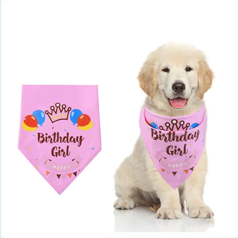 

Pet Birthday Saliva Towel Dog Cat Pet Cute Triangle Towel Accessories Scarf Accessories Bib gatos accesorios