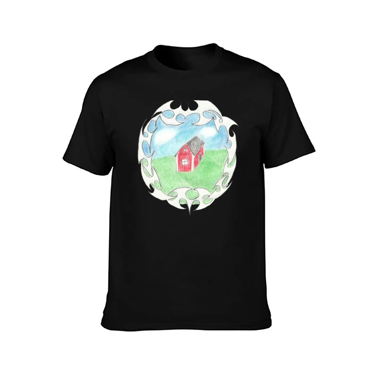 HQ - Bladee _amp_ Ecco2k Crest T-Shirt Minimalist Plain Crew Neck T-Shirt