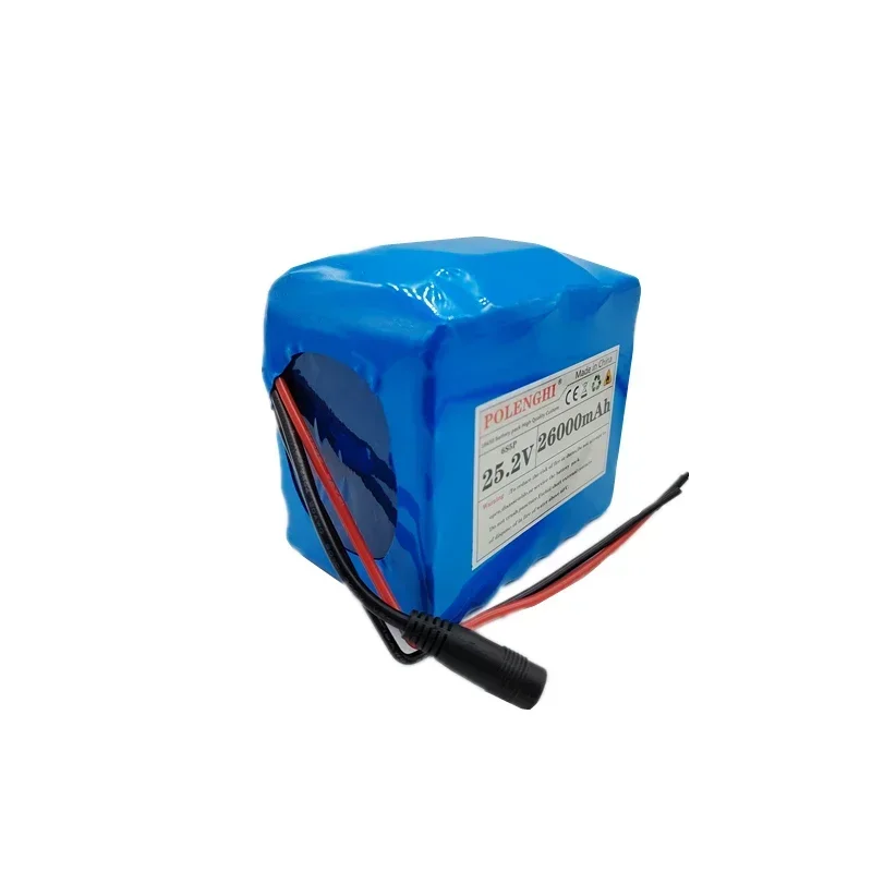 100% high-quality 25.2V 6S5P 18.0-26.0Ah 18650 rechargeable lithium-ion battery pack with built-in intelligent BMS protection