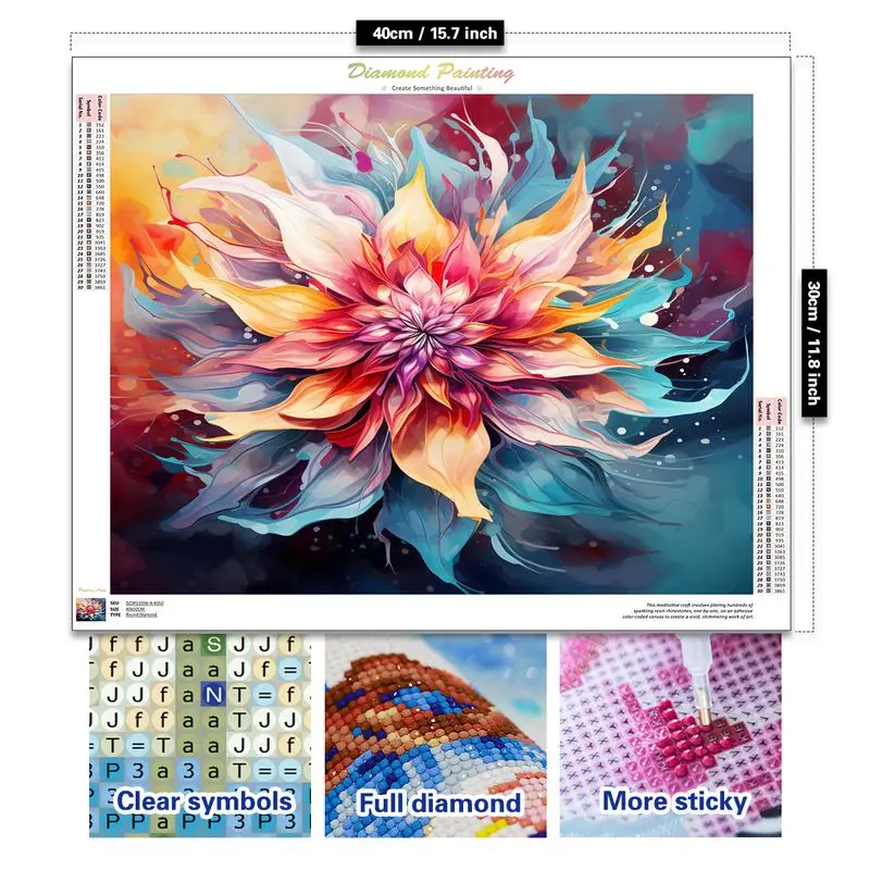 GATYZTORY 5D DIY Diamond Embroidery Colorful Flower Crafts Kit Diamond Painting Full Round Mosaic Gifts Decor For Home