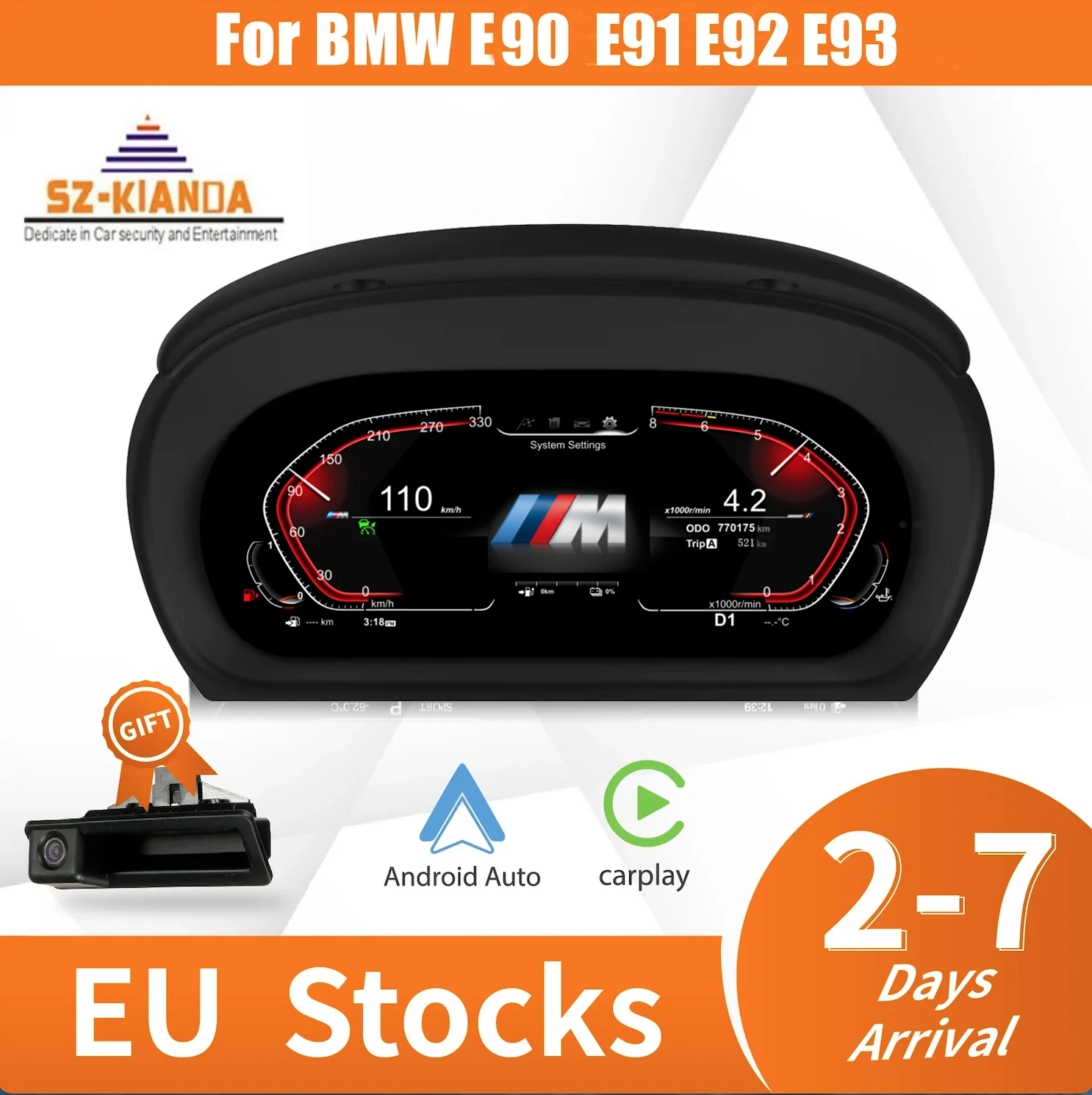 

2024 Latest Original Digital LCD Instrument Panel For BMW 3 Series E90 E91 E92 E93 Cluster Dashboard Cockpit speedometer