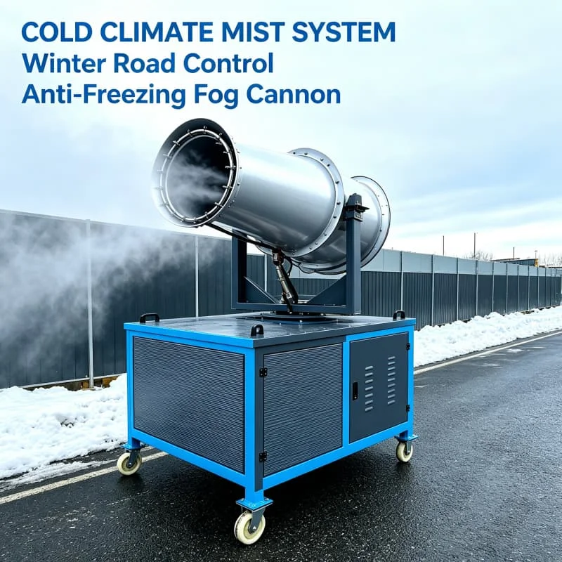 Touch Screen Control Fog Cannon Sprayer 50m Range Automatic For Quarry Mining Stockpile Yard Customized