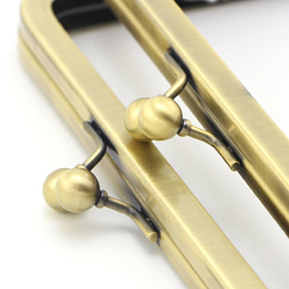 19cm Rectangle Metal Bag Purse Frame Kiss Lock Clasp Handbang Handles Wallet Frames Clip DIY Hardware Buckle Sewing Accessories