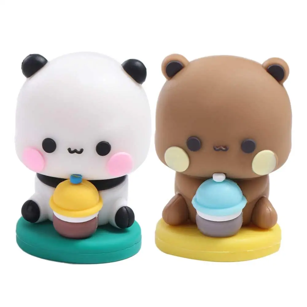 Anime figura bubu dudu panda urso figura panda colecionável bubu estatueta modelo boneca dos desenhos animados urso panda bubu dudu figura boneca