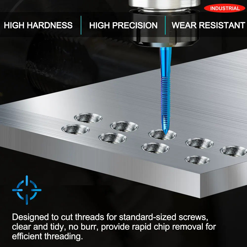 XCAN 10/11pcs Metric Tap HSS Thread Tap Drill M1-M3.5 Straight Flute Machine Screw Tap Adjustable Tap Wrench M1-M8 Tapping Tool