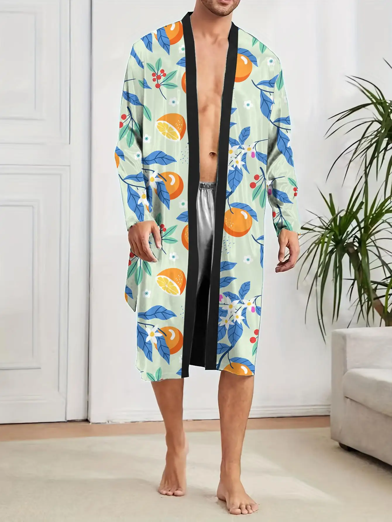 1pcs Men's Robes 2026 Spring/Summer Robe man Breathable robe Bathrobe man Bathrobe Graphic 3D Printed Bathrobe men