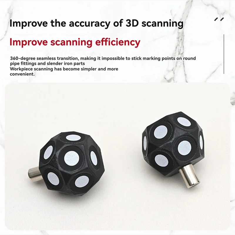 KYCOR-Reflective 3D Scanner Target Points Magnetic Marking Hexagonal Sphere 10Pcs 10 Marker Ball