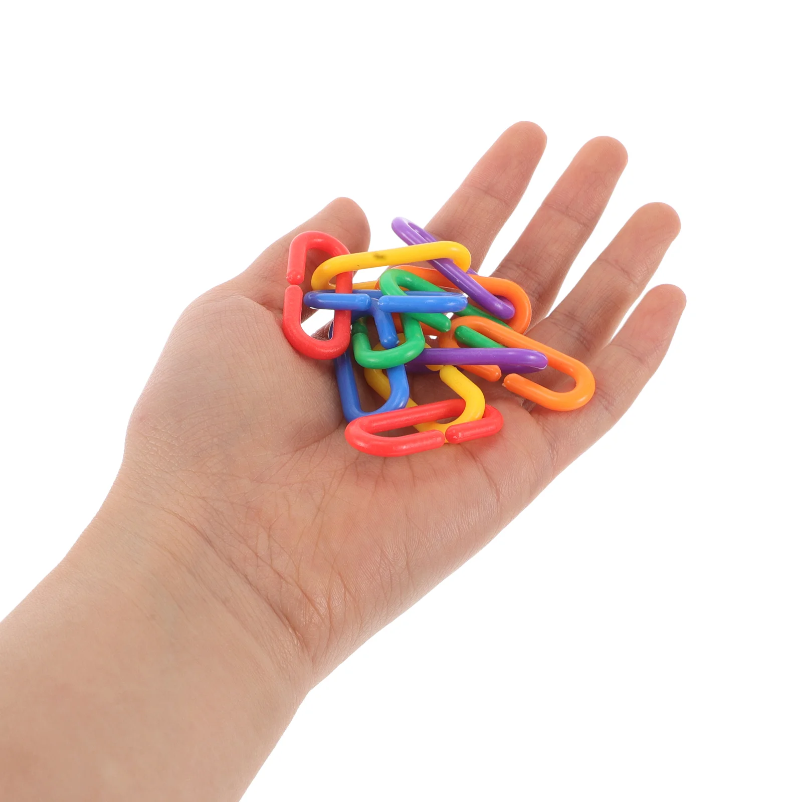 400pcs Plastic C-clips Hooks Chain Links Kids Educational Toy Rat Parrot Bird Toy Parts c clips hooks