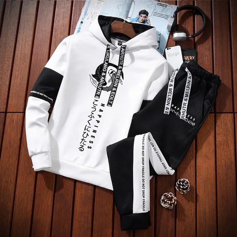 

Simple Daily Men's Tracksuit Casual Quality Autumn Winter Sports Hooded Single Sweatshirts And Sweatpant Comfort Outdoor Jogging
