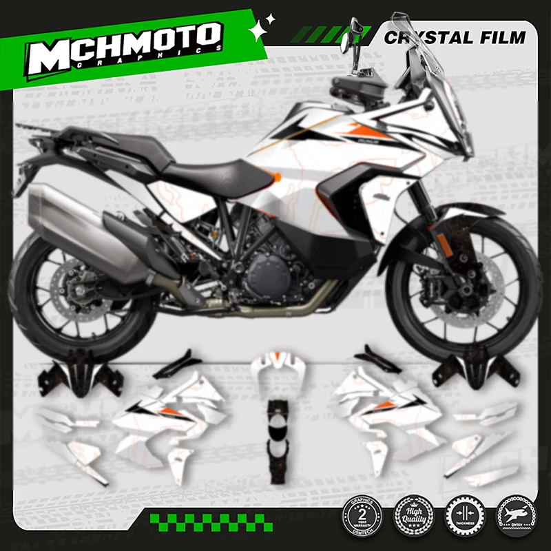 

MCHMFG For KTM ADV 1290 R S 2021 2022 2023 Custom Team Graphics Fairing Background Decals Stickers Kit