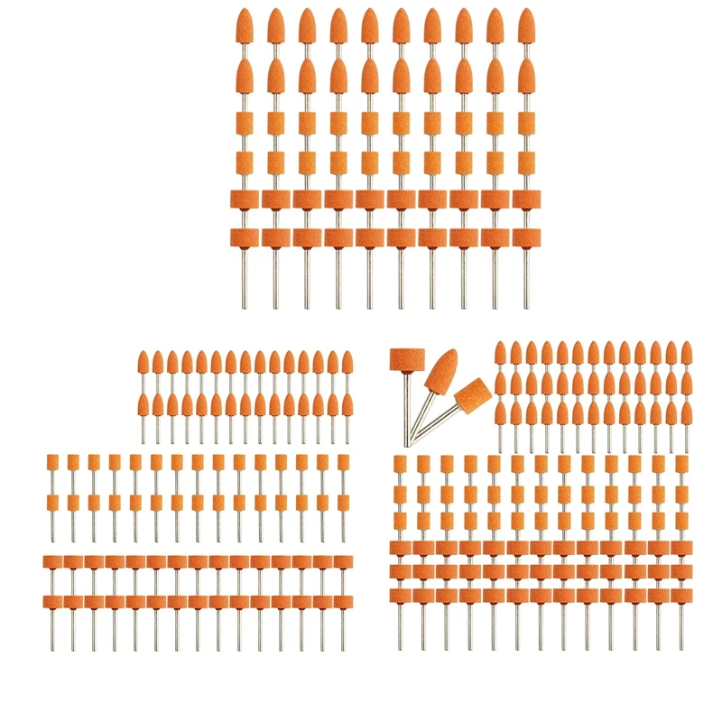 120Pcs Sanding Bits For Rotary Tool, Strong Grinding Stones Bits With 1/8In Shank, Aluminum Oxide Sanding Parts