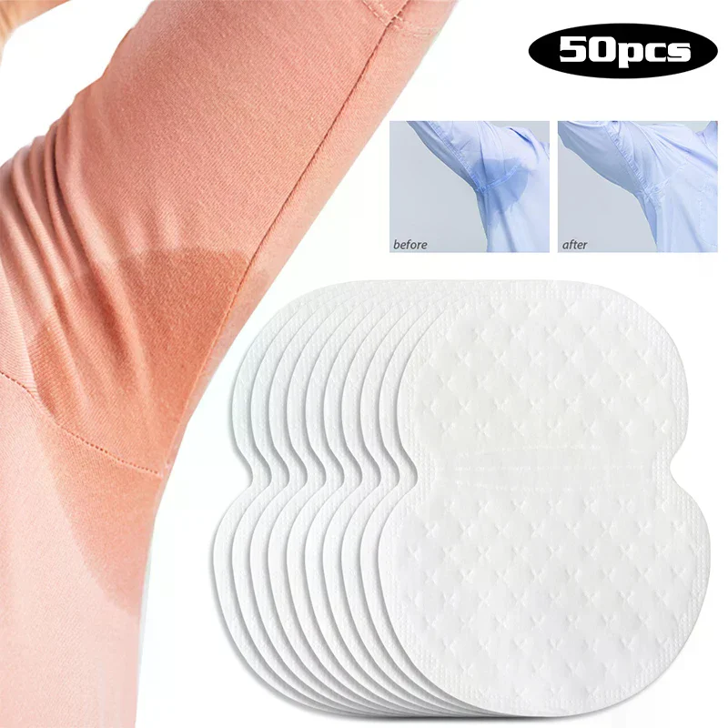 

50pcs Unisex Sweat Pads for Summer Deodorants, Underarm Anti Perspiration Sweat Pads Disposable Armpit Absorb Sweat Shield Pads