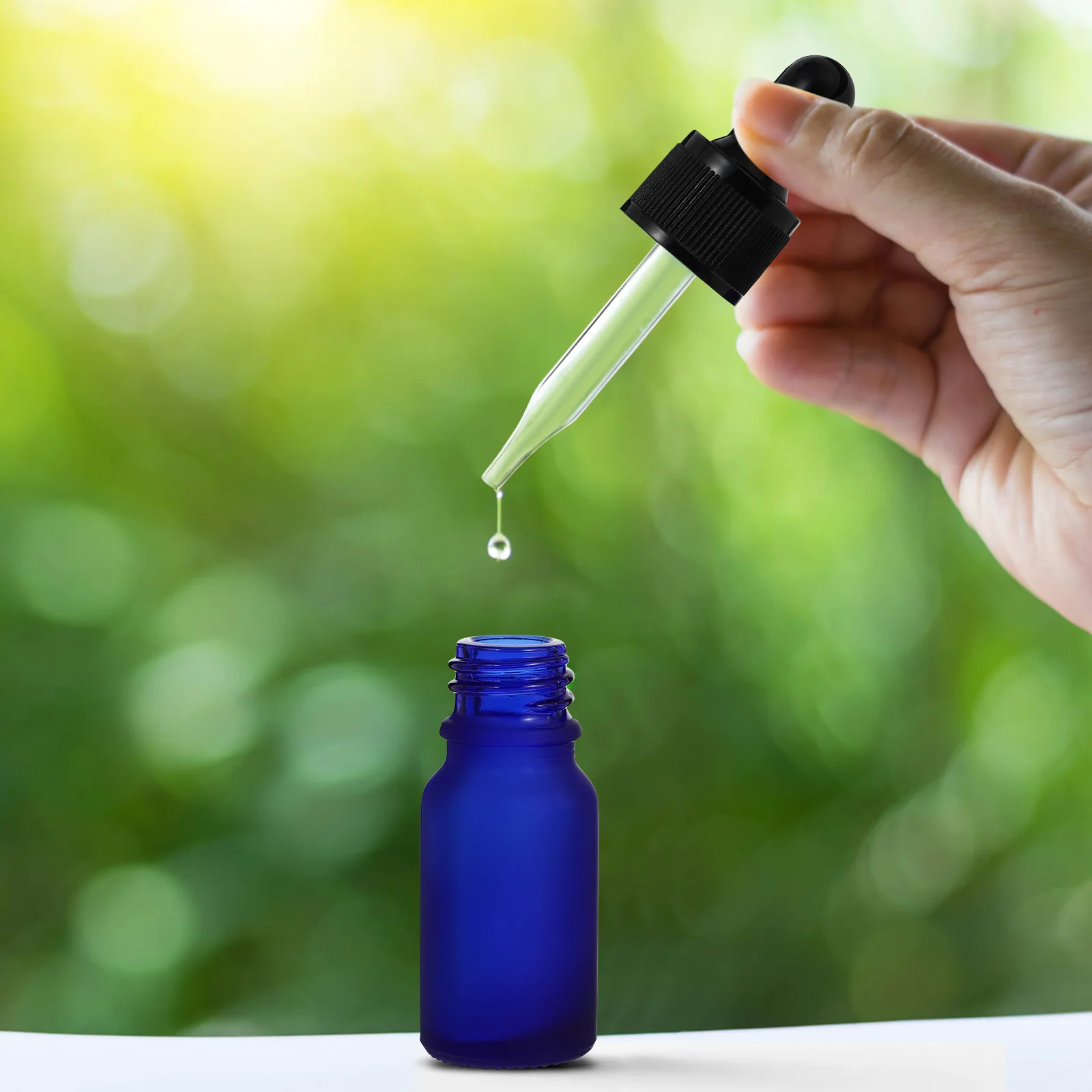 

10Pcs Frosted Glass Essential Oil Bottle Dropper Travel Liquid Dispenser Portable Storage Refillable Bottle Essential Oil Holder