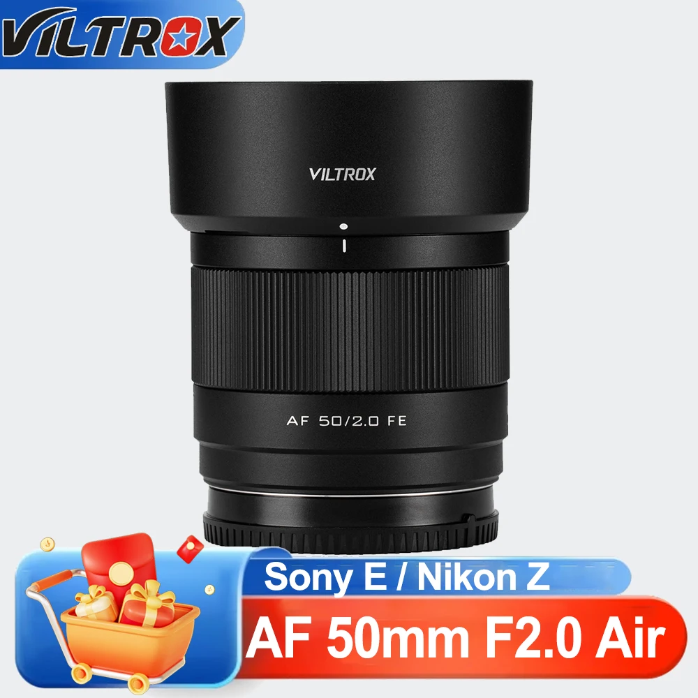 

Полнокадровый портретный объектив Viltrox AF 50mm F2.0 Air для Nikon Z-Mount, Sony FE (для A7R3, A7C, ZFC, Z50, Z30, Z5, Z6)